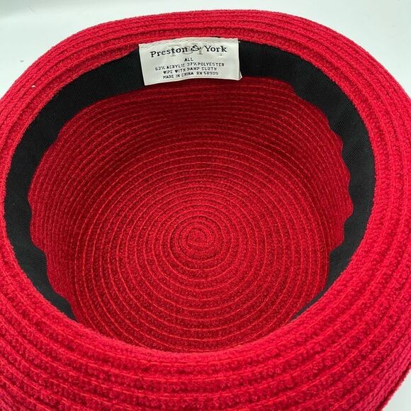Preston & York red Elegant Hat with a bow - Picture 7 of 7